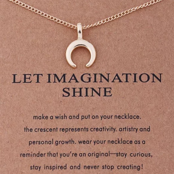 Jewelry - Dainty crescent horn necklace NWOT